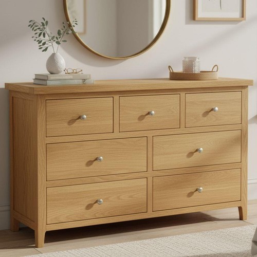 Solid oak chest drawers - solid, of