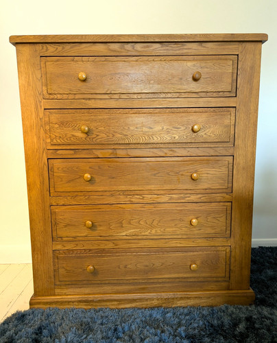 Solid oak chest - solid, drawers