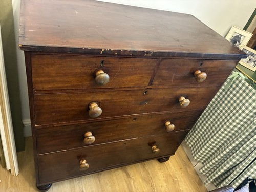 Oak chest drawers - oak,