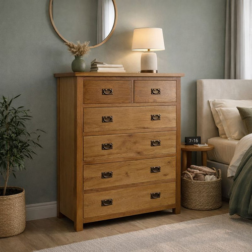 Oak chest drawers - chest,