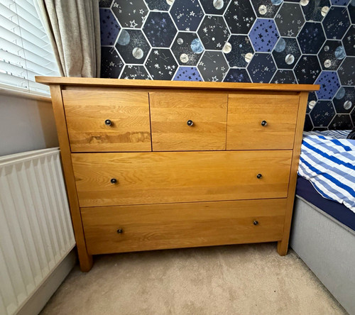 Oak drawer chest - oak, 5
