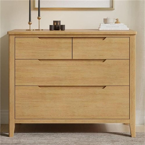 Oak bedroom drawer wide - oak,