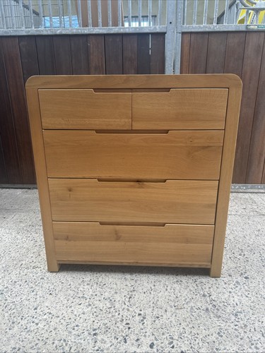 Modern oak chest - of, drawers