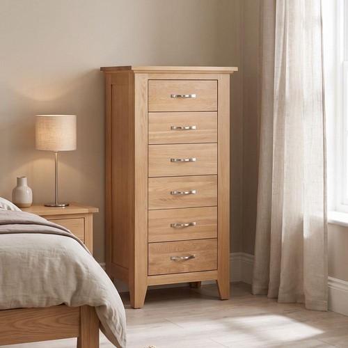 Solid oak tall chest - solid, of