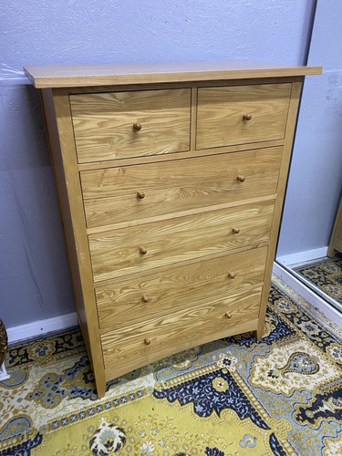 Solid oak tall chest - solid,