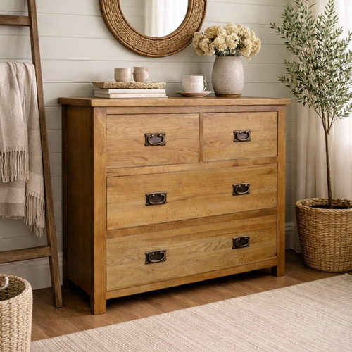 Oak chest drawers - oak, –