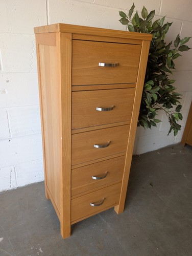 Solid oak chest drawers - oak,