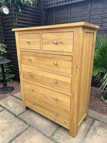 Tall oak chest drawers - chest,