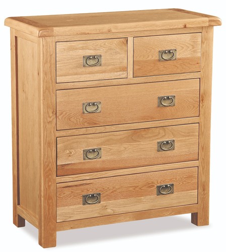 Oakvale oak chest drawers - oak, of