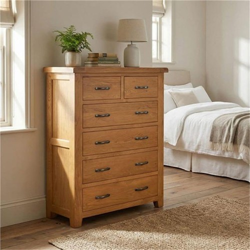 Oak over chest of drawers - chest,