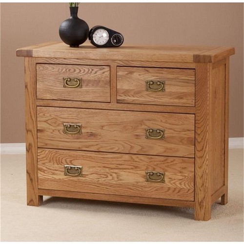 Solid oak two over - over, chest