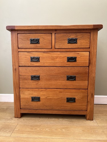 Rustic oak chest - rustic, 5