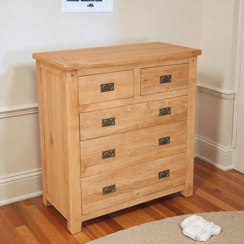 Chest drawers solid oak pine - drawers,