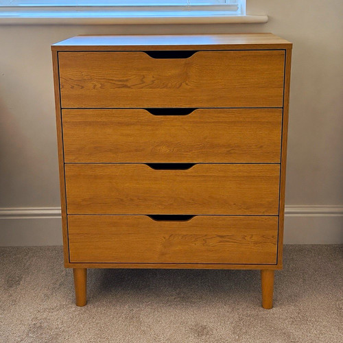 Oak drawer chest drawers - oak, 4